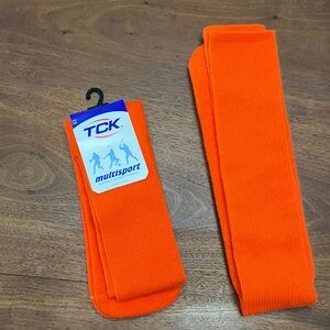 TC Bright Orange Athletic Crew Socks - Pair